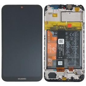 Huawei Y5 2019 ecrã (preto) (com moldura e bateria) (service pack) (original)