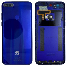 Huawei Y7 2018 tampa traseira da bateria (azul) (usado grade C, original)