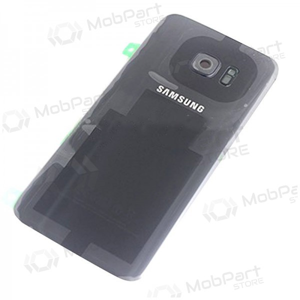 Samsung G935F Galaxy S7 Edge tampa traseira da bateria (preto) (usado grade B, original)