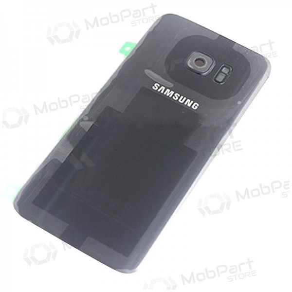 Samsung G935F Galaxy S7 Edge tampa traseira da bateria (preto) (usado grade C, original)