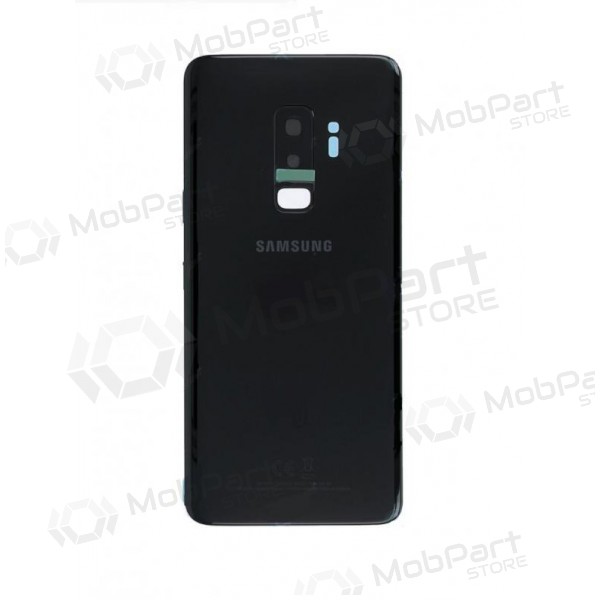 Samsung G965F Galaxy S9 Plus tampa traseira da bateria preto (Midnight Black) (usado grade C, original) Samsung G965F Galaxy S9 Plus tampa traseira da bateria preto (Midnight Black) (usado grade C, original)