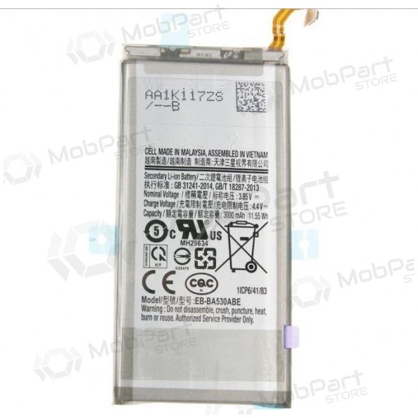 Samsung Galaxy A8 (2018) bateria, akumuliatorius (EB-BA530ABE) Samsung Galaxy A8 (2018) bateria, akumuliatorius (EB-BA530ABE)