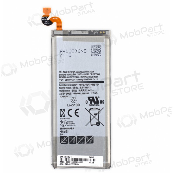 Samsung N950F Galaxy Note 8 bateria / acumulador (BBN950ABE) (3300mAh) Samsung N950F Galaxy Note 8 bateria / acumulador (BBN950ABE) (3300mAh)