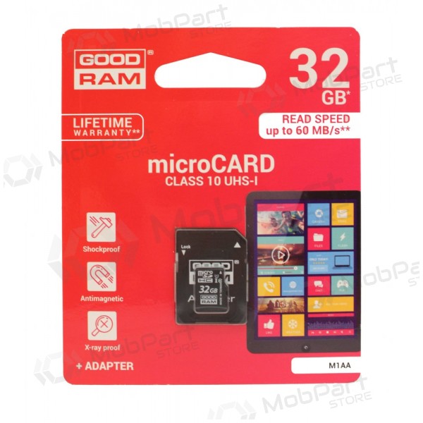 Cartão de memória GOODRAM MicroSD 32GB (class 10) + SD adapter