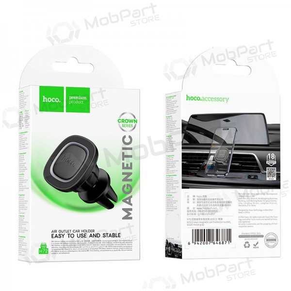 Suporte para telefone de carro Hoco H72 (air vent) preto Suporte para telefone de carro Hoco H72 (air vent) preto