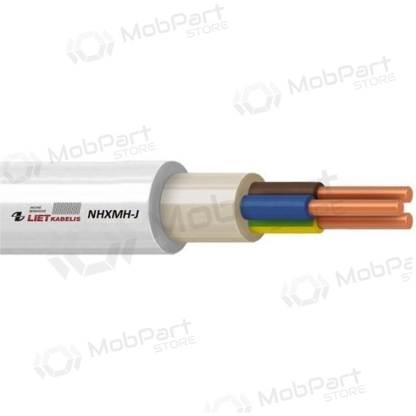 Cabo de força Lietkabelis NHXMH-J 3x1.5 mm² de cobre XLPE CPR Cca monolítico.
