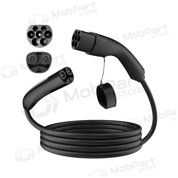 Elektromobilio cabo de carregamento Tesla NACS - Type 2, 32A, 7.2kW, 1-fazė, 5m Elektromobilio cabo de carregamento Tesla NACS - Type 2, 32A, 7.2kW, 1-fazė, 5m