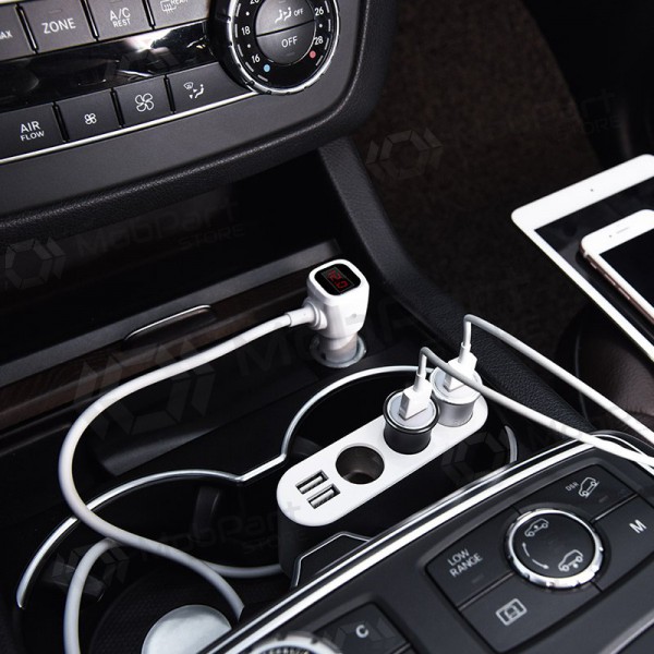 Carregador de carro - šakotuvas Hoco Z13 2xUSB 3xconnector Carregador de carro - šakotuvas Hoco Z13 2xUSB 3xconnector