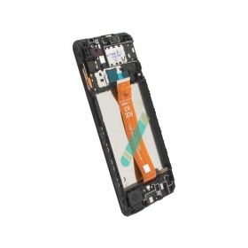 Samsung A127 Galaxy A12s (A125F LCD brown flex) 2021 ecrã (preto) (com moldura) (service pack) (original)