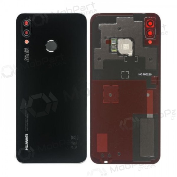 Huawei P20 Lite tampa traseira da bateria preto (Midnight Black) (usado grade C, original)