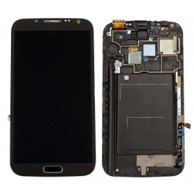 Samsung Galaxy Note 2 ecrã (cinza) (com moldura) (original)