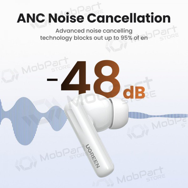 Sem fios ausinės Ugreen WS200 HiTune T6 Active Noise-Cancelling Earbuds Sem fios ausinės Ugreen WS200 HiTune T6 Active Noise-Cancelling Earbuds