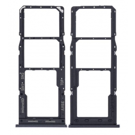 Samsung Galaxy A125 A12 / A127 A12S SIM titular do cartão (preto) (service pack) (original)
