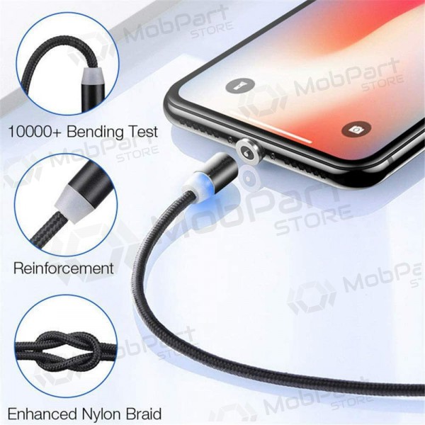 USB cabo Magnetic microUSB 1.0m (preto)