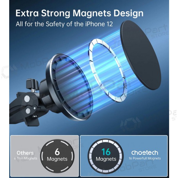 Suporte para telefone de carro Choetech AT0004 preto