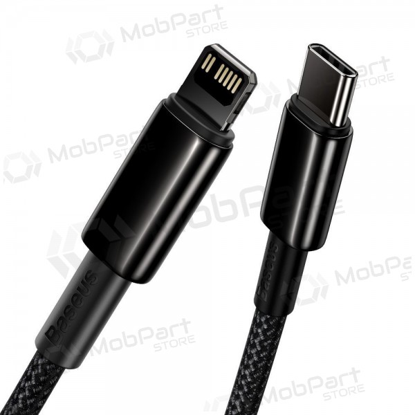 Cabo Lightning Baseus Tungsten CATLWJ-01 USB-C para Lightning 1 m PD 20 W preto
