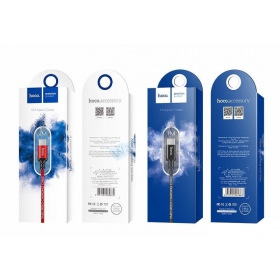 USB cabo Hoco X14 Lightning (vermelho / preto) 1.0m