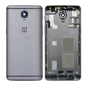 OnePlus 3 / 3T tampa traseira da bateria cinza (Gunmetal) (usado grade C, original)
