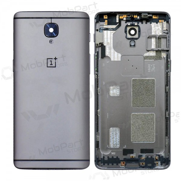 OnePlus 3 / 3T tampa traseira da bateria cinza (Gunmetal) (usado grade C, original) OnePlus 3 / 3T tampa traseira da bateria cinza (Gunmetal) (usado grade C, original)