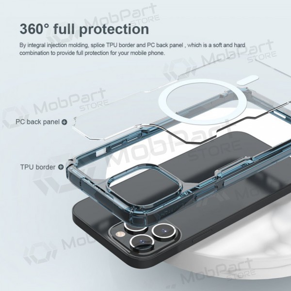 Apple iPhone 13 Pro capa „Nillkin Nature Magnetic“ (azul)