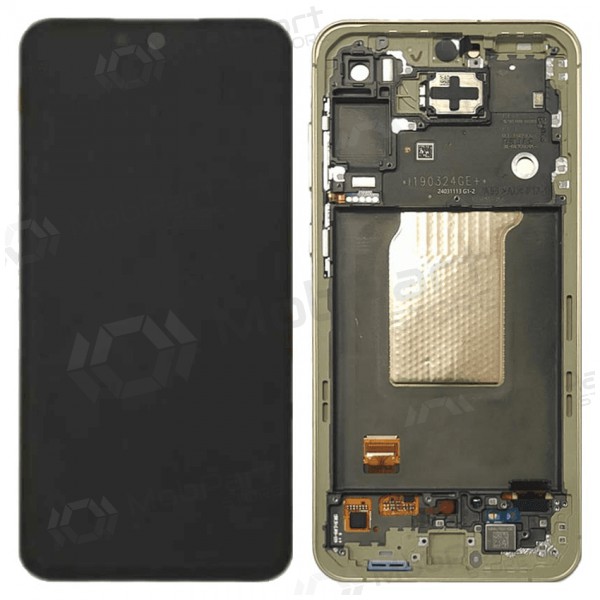 Ekranas Samsung A556 A55 5G su lietimui jautriu stikliuku e rėmeliu Awesome Lemon original (service pack)
