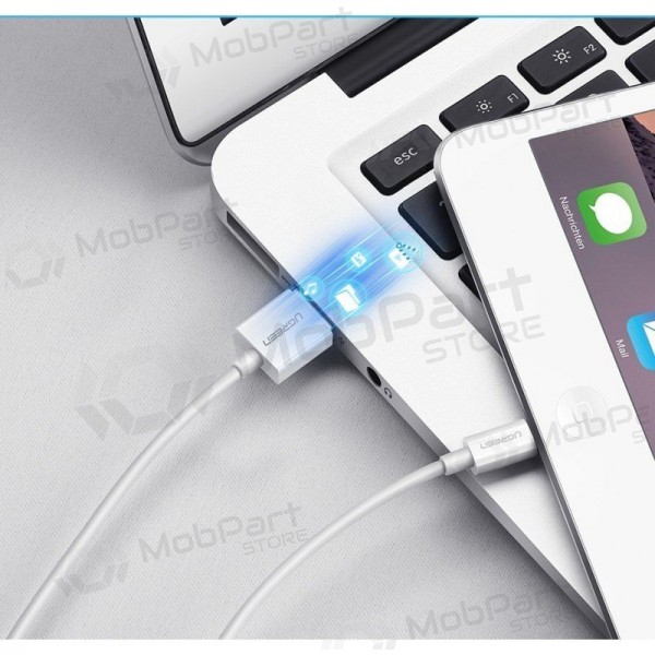 USB cabo Ugreen US155 MFi USB to Lightning 2.4A 2.0m branco