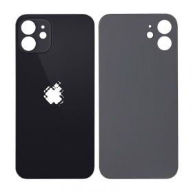 Apple iPhone 12 tampa traseira da bateria (preto) (bigger hole for camera)