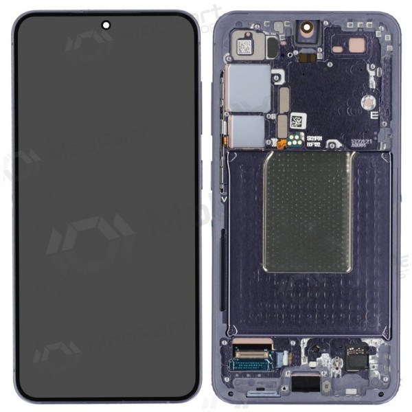 Ekranas Samsung S921 S24 su lietimui jautriu stikliuku e rėmeliu Cobalt Violet original (service pack)