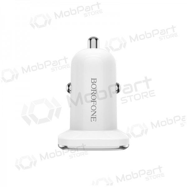 Carregador automobilinis Borofone BZ12 x 2 USB (2.4A) (branco)