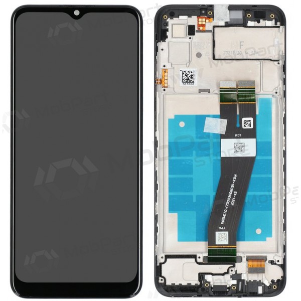Ekranas Samsung A035G (A03 2022) su lietimui jautriu stikliuku e rėmeliu Black original