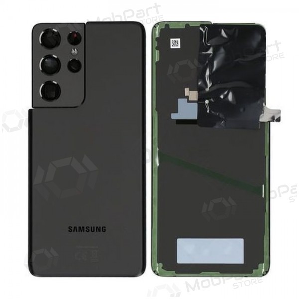 Samsung G998 Galaxy S21 Ultra 5G tampa traseira da bateria (Phantom Black) (usado grade A, original)