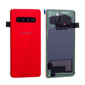 Samsung G973 Galaxy S10 tampa traseira da bateria vermelho (Cardinal Red) (usado grade A, original)