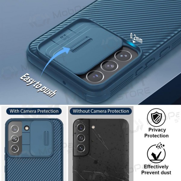 Samsung Galaxy S24 Plus capa „Nillkin CamShield Pro“ (azul)