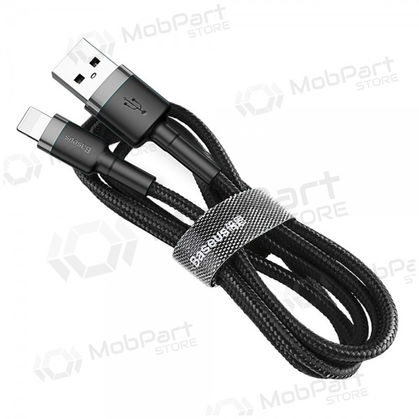USB cabo Baseus Cafule USB-A to Lightning 1.5A 2.0m cinza-preto CALKLF-CG1