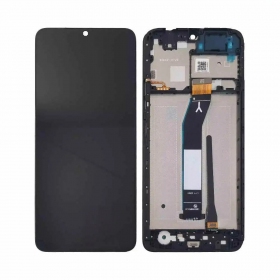 Ekranas Xiaomi Redmi A3 su lietimui jautriu stikliuku e rėmeliu Black original (service pack)