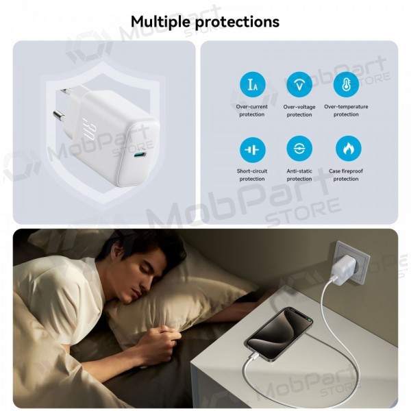 Carregador Joyroom JR-TCF24 USB-C PD30W branco