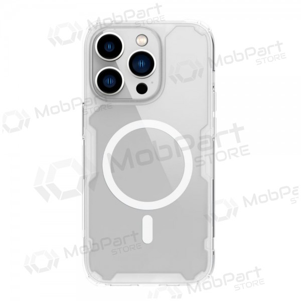 Apple iPhone 14 Plus capa „Nillkin Nature Magnetic“ (branco)