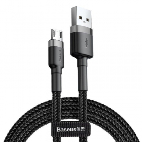 USB cabo Baseus Cafule Type-C 2.0m 2.0A (cinza-preto) CATKLF-CG1