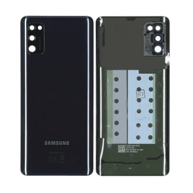 Samsung A415 Galaxy A41 2020 tampa traseira da bateria (preto) (usado grade C, original)
