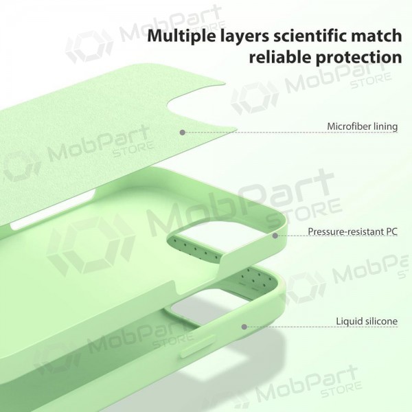 Apple iPhone 15 Pro capa „Nillkin Silicone“ (verde luz)