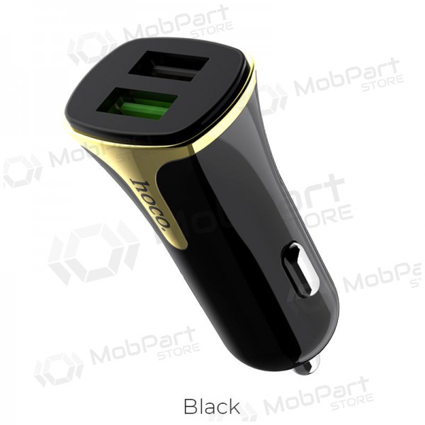 Carregador automobilinis Hoco Z31 Quick Charge 3.0 (3.4A) x 2 USB (preto)