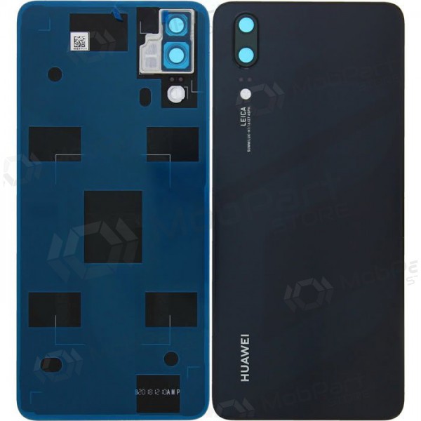 Huawei P20 tampa traseira da bateria (preto) (usado grade A, original)
