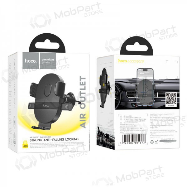Suporte para telefone de carro Hoco H18 preto