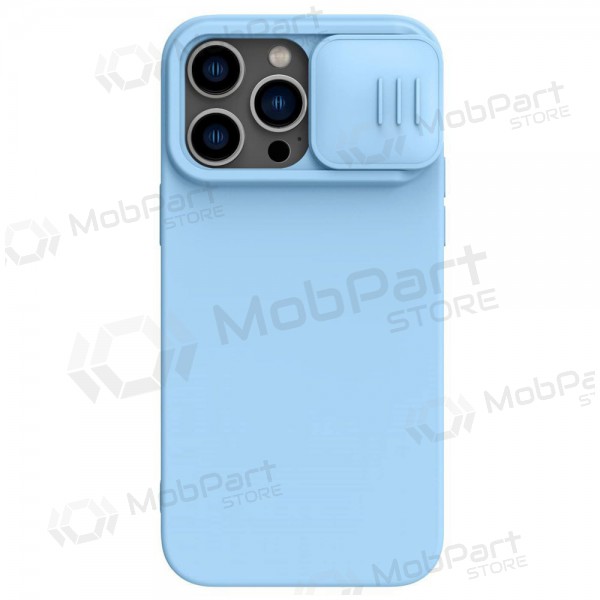 Apple iPhone 15 Pro capa „Nillkin Silicone“ (azul claro)