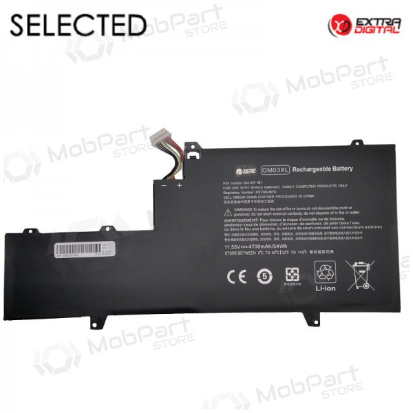 HP OM03XL, 4700mAh bateria do portátil, Selected