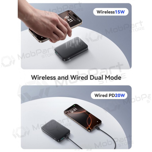 Bateria externa Power Bank Joyroom JR-PBM12 22.5W Magnetic Wireless 10000mAh preto Bateria externa Power Bank Joyroom JR-PBM12 22.5W Magnetic Wireless 10000mAh preto