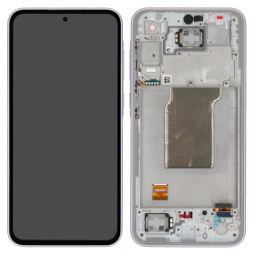 Ekranas Samsung A356 A35 5G su lietimui jautriu stikliuku e rėmeliu Awesome Lilac original (service pack)