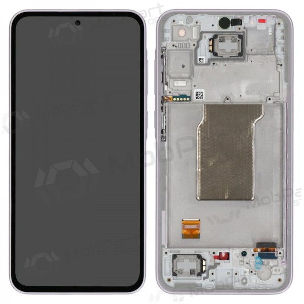 Ekranas Samsung A356 A35 5G su lietimui jautriu stikliuku e rėmeliu Awesome Lilac original (service pack)