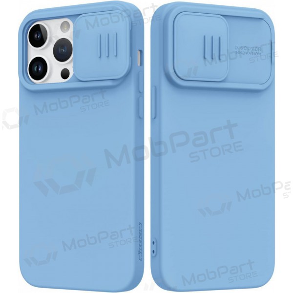 Apple iPhone 15 Pro capa „Nillkin Silicone“ (azul claro)