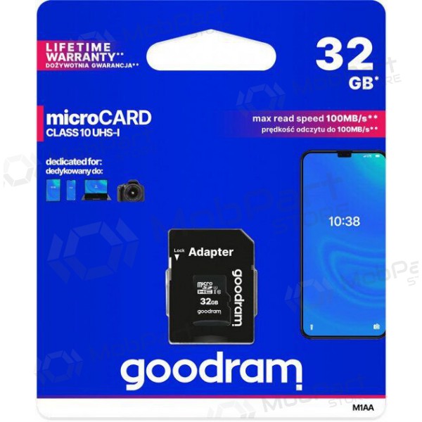 Cartão de memória GOODRAM MicroSD 32GB (class10 UHS-I) + SD Adaptador